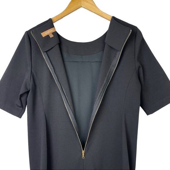 Ellen Tracy Tweed Knit Sheath Dress Embellished Blue Black Careerwear Office 10 - Picture 5 of 9